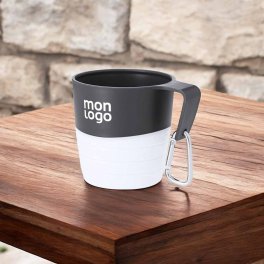 MUG PLIABLE AVEC MOUSQUETON PERSONNALISE 340ML 'MUGO'