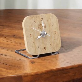 HORLOGE DE BUREAU PERSONNALISEE EN BAMBOU 'RELOJ' 