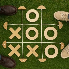 JEU DE MORPION GEANT PERSONNALISE 'TICTACTOE'