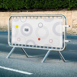 BANDEROLE POUR BARRIERE PERSONNALISABLE 'REKLAM VAUBAN'