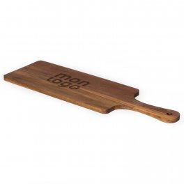 PLANCHE A DECOUPER PERSONNALISABLE EN ACACIA 'AKI POIGNEE'