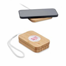 CHARGEUR SANS FIL BOIS PERSONNALISABLE 'INBOX'