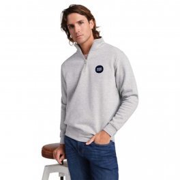 SWEAT SHIRT MIXTE DEMI ZIP PERSONNALISABLE 'RAPHAEL'