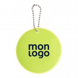 PORTE CLE REFLECHISSANT PERSONNALISABLE 'OVIO ROND'