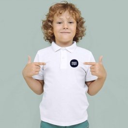 POLO ENFANT PERSONNALISABLE BLANC 'TERIM 180'