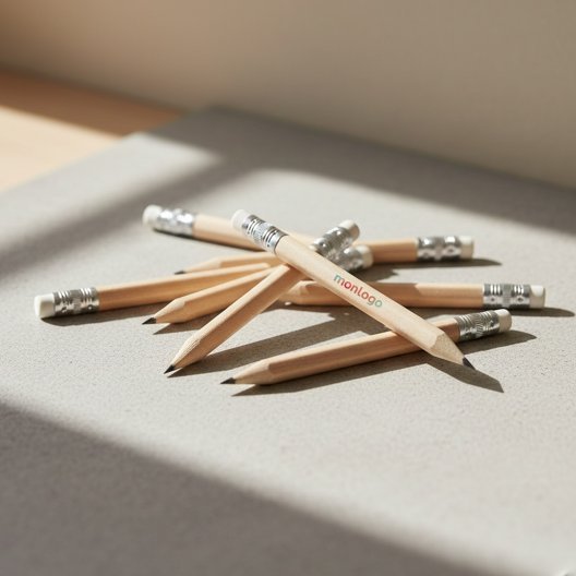 LOT DE 100 MINI CRAYONS A PAPIER PERSONNALISÉS EN BOIS 'CRAYOLITO'