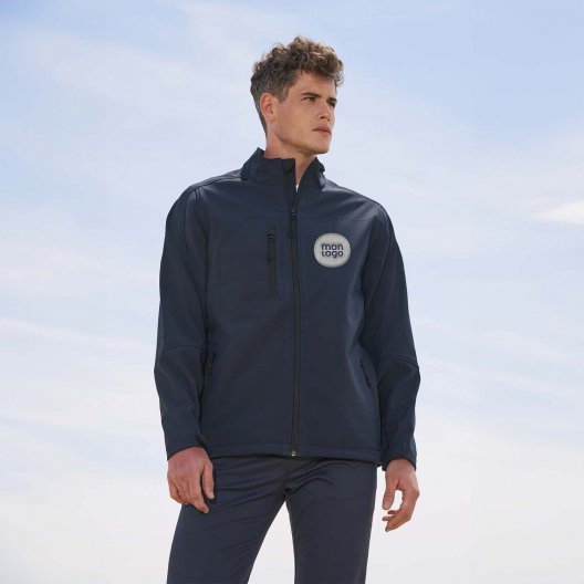 VESTE PUBLICITAIRE ZIPPÉE SOFTSHELL HOMME 'RELAX' 340 GR/M²