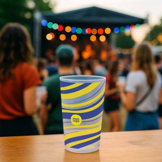 GOBELET PERSONNALISÉ RÉUTILISABLE QUADRI 30 CL 'CUP'