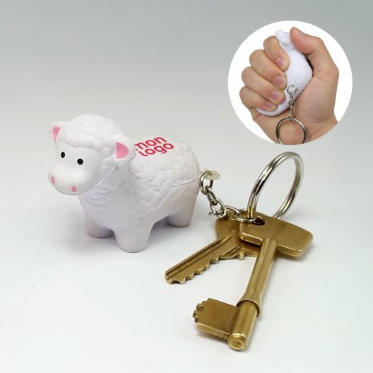 PORTE CLES ANTI STRESS PUBLICITAIRE 'STREZOU MOUTON'