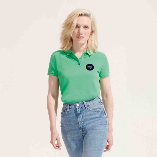 POLO PUBLICITAIRE FEMME BIO 'PLANET' COULEUR 170 GR/M²