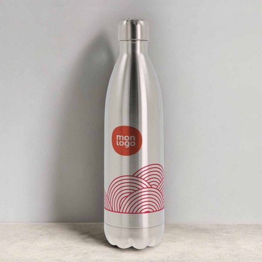 BOUTEILLE ISOTHERME PERSONNALISABLE EN INOX 1L 'ASTRIO'