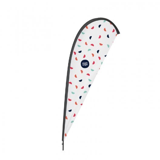 DRAPEAU PUBLICITAIRE ORIFLAMME GOUTTE VOILE + MÂT 'TOLEN'