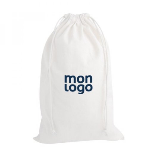 POCHETTE PERSONNALISABLE EN COTON NOIR OU BLANC 130G/M² 'SAKOULA'