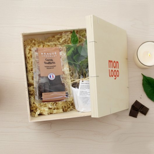 COFFRET DE PLANTE ET DE GOURMANDISE PERSONNALISABLE  'CAREX'