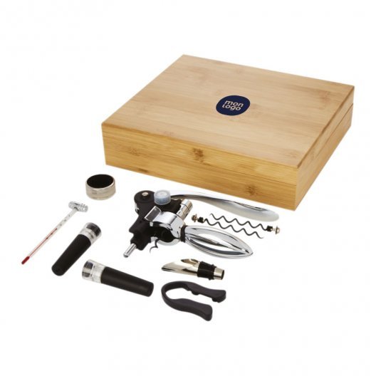 COFFRET À VIN PERSONNALISÉ 9 PIÈCES 'CAJA'