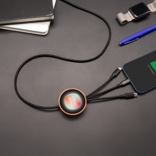 CABLE ECO EN BOIS 10W PERSONNALISABLE 'CABLAN'