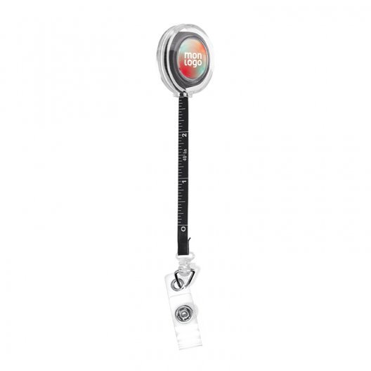 PORTE BADGE PERSONNALISABLE DEROULANT METRE RUBAN 'METRIM'