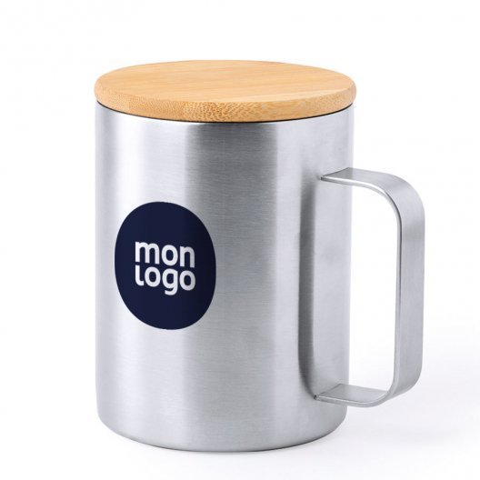 MUG PERSONNALISABLE EN ACIER INOXYDABLE 'STULO' 