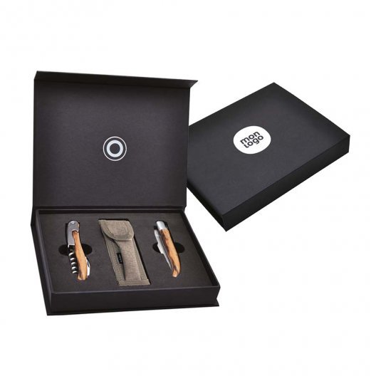COFFRET PERSONNALISABLE 'COUTEAU ET SOMMELIER'