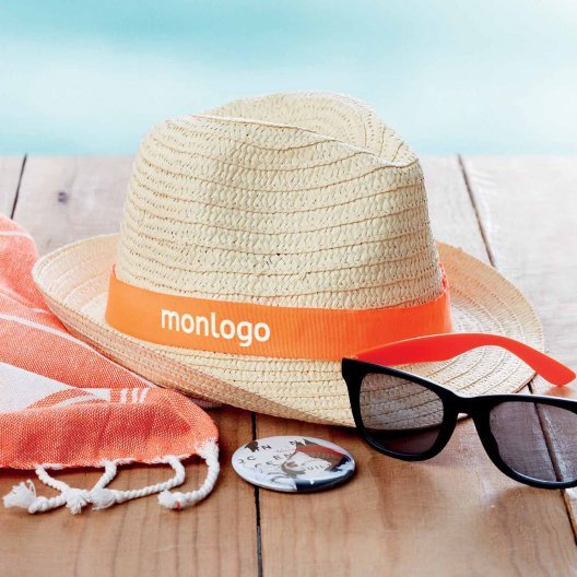 CHAPEAU PAILLE CLAIRE PERSONNALISABLE 'COBOCHIC'