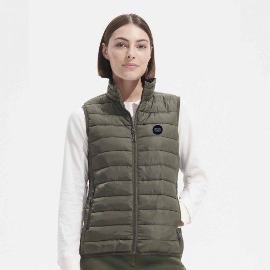 DOUDOUNE SANS MANCHES PERSONNALISABLE FEMME 'STREAM BW'