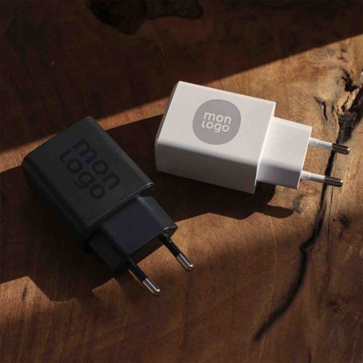 CHARGEUR SECTEUR USB PERSONNALISABLE 'RAPITA'