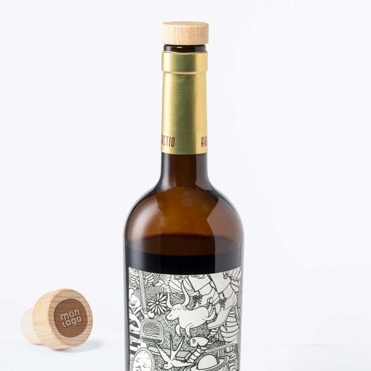 BOUCHON A VIN PUBLICITAIRE EN BOIS 'FERMAI'