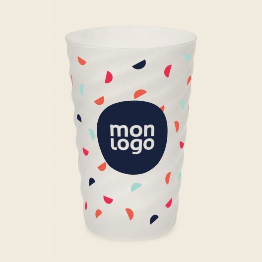 GOBELET PERSONNALISÉ 30CL 'CUP FACETTES QUADRI '