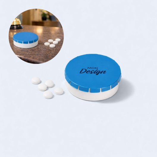 BOITE BONBONS BICOLORE PERSONNALISABLE 'CLIC CLAC EUROPE'