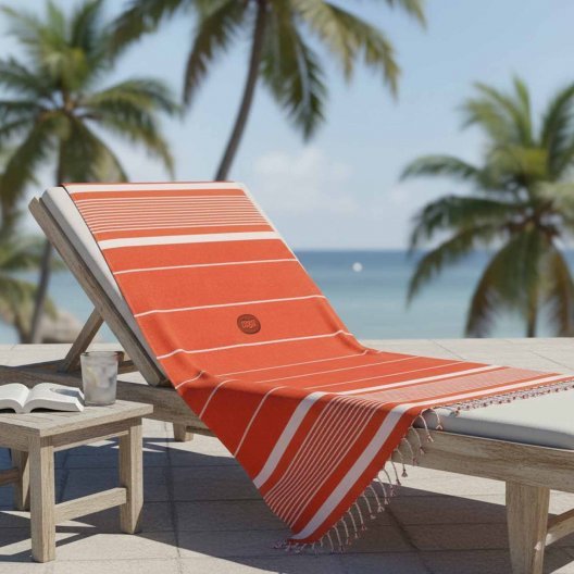 SERVIETTE FOUTA PERSONNALISABLE 'HORTENSE 350 RECYCLE'