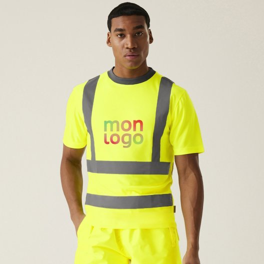 TEE SHIRT HAUTE VISIBILITE PERSONNALISE 'PRO CONTRACT'