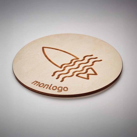 SOUS BOCK EN BOIS PERSONNALISABLE 'GOLO'