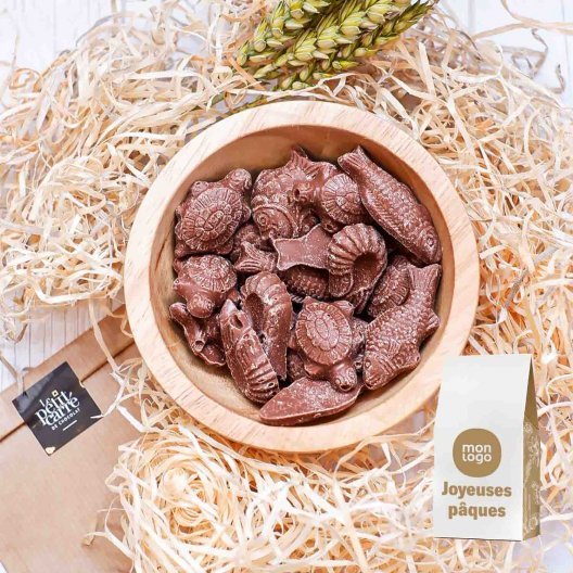 SACHET FRITURE AU CHOCOLAT PERSONNALISABLE 50G BIO 'MIAM'