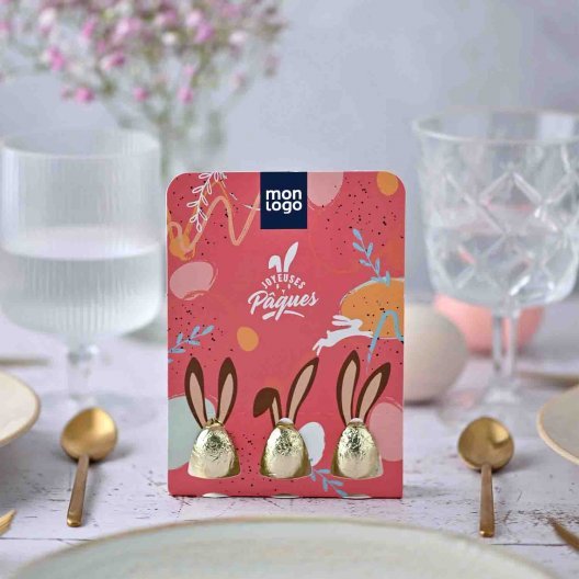 CARTE PERSONNALISABLE AVEC 3 OEUFS 'OSTERN'