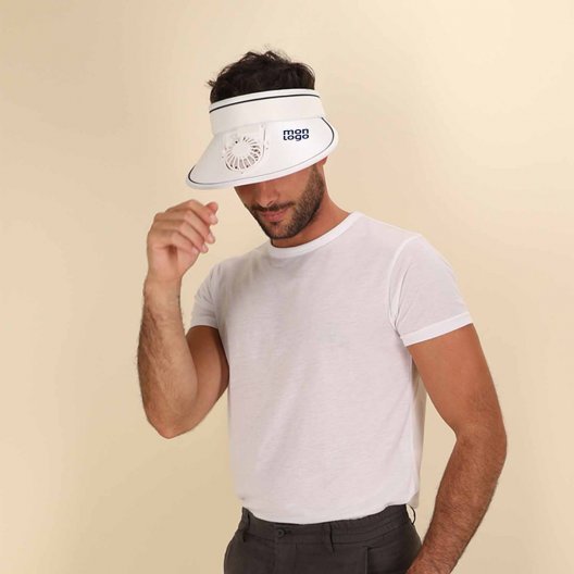 VISIERE AVEC VENTILATEUR PERSONNALISEE 'BAUDRY CAPS'