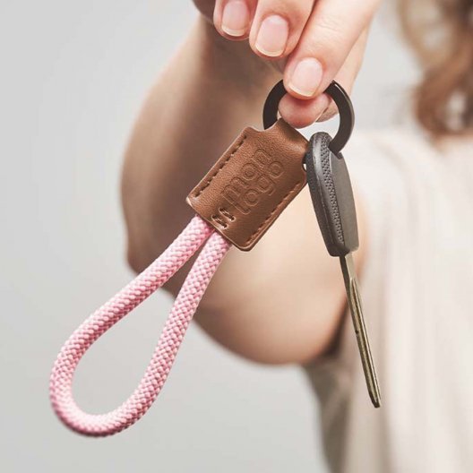 PORTE CLE CORDE ET PU PERSONNALISABLE 'KALOU PU'