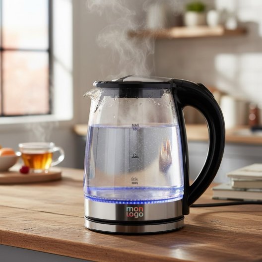 BOUILLOIRE ELECTRIQUE VERRE 1.8L PERSONNALISABLE 'LOIRE'