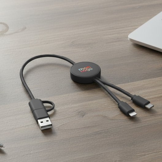 CABLE DE CHARGE PERSONNALISABLE 'ONTARIA COURT ABS'