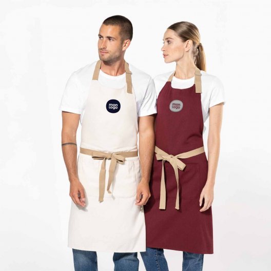 TABLIER LONG PERSONNALISABLE EN COTON RECYCLE 200G 'KARITAB'