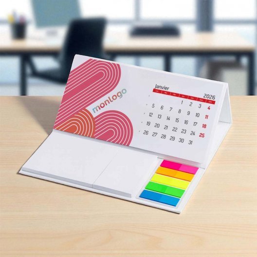 CALENDRIER CHEVALET POST IT PERSONNALISE 'HARDELOT'
