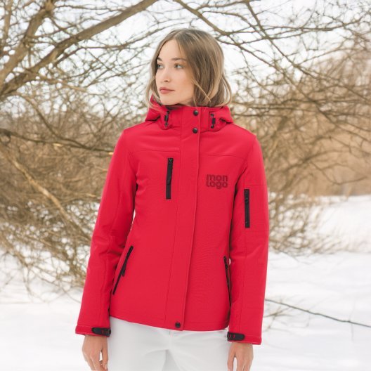 SOFTSHELL FEMME PERSONNALISABLE 'KARISOFT CAPUCHE'