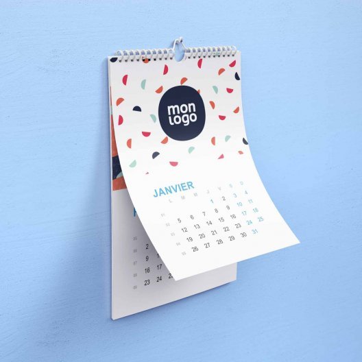 CALENDRIER MURAL A SPIRALES PERSONNALISABLE 'ALMANA'
