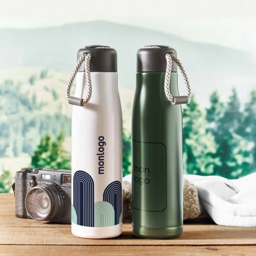 BOUTEILLE ISOTHERME PERSONNALISEE RECYCLE 500ML 'MOSS'