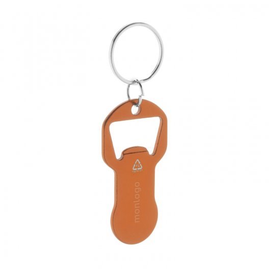 PORTE CLES PERSONNALISABLE EN ALU RECYCLE JETON 'PLAKI'