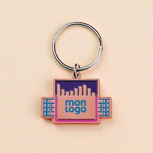 PORTE CLE FER PERSONNALISABLE SUR MESURE 'CUSTOM ROSEGOLD'