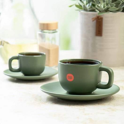SET TASSES CAPPUCINO AVEC SOUCOUPE PERSONNALISABLE 'TOSSA'