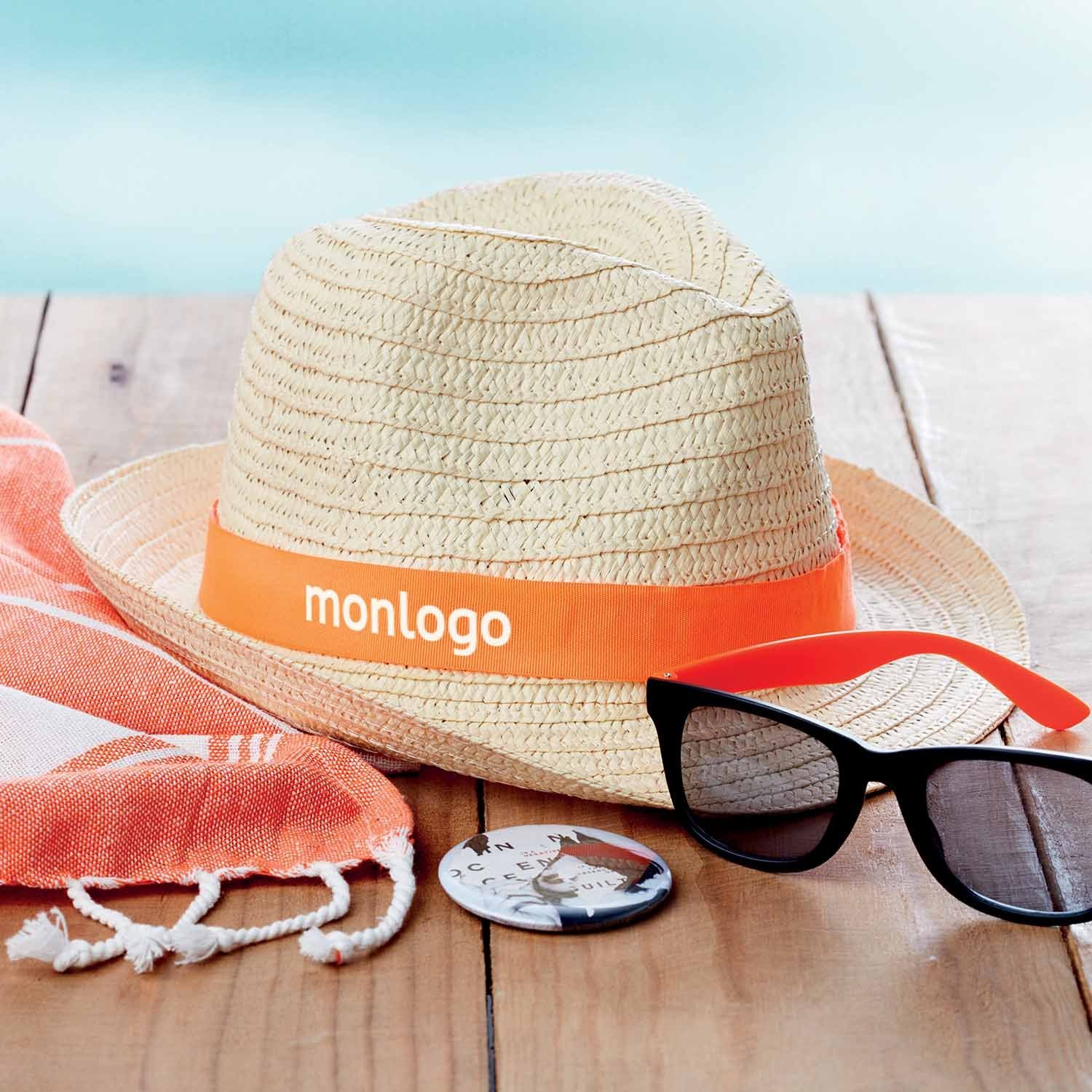 CHAPEAU PAILLE CLAIRE PERSONNALISABLE 'COBOCHIC'