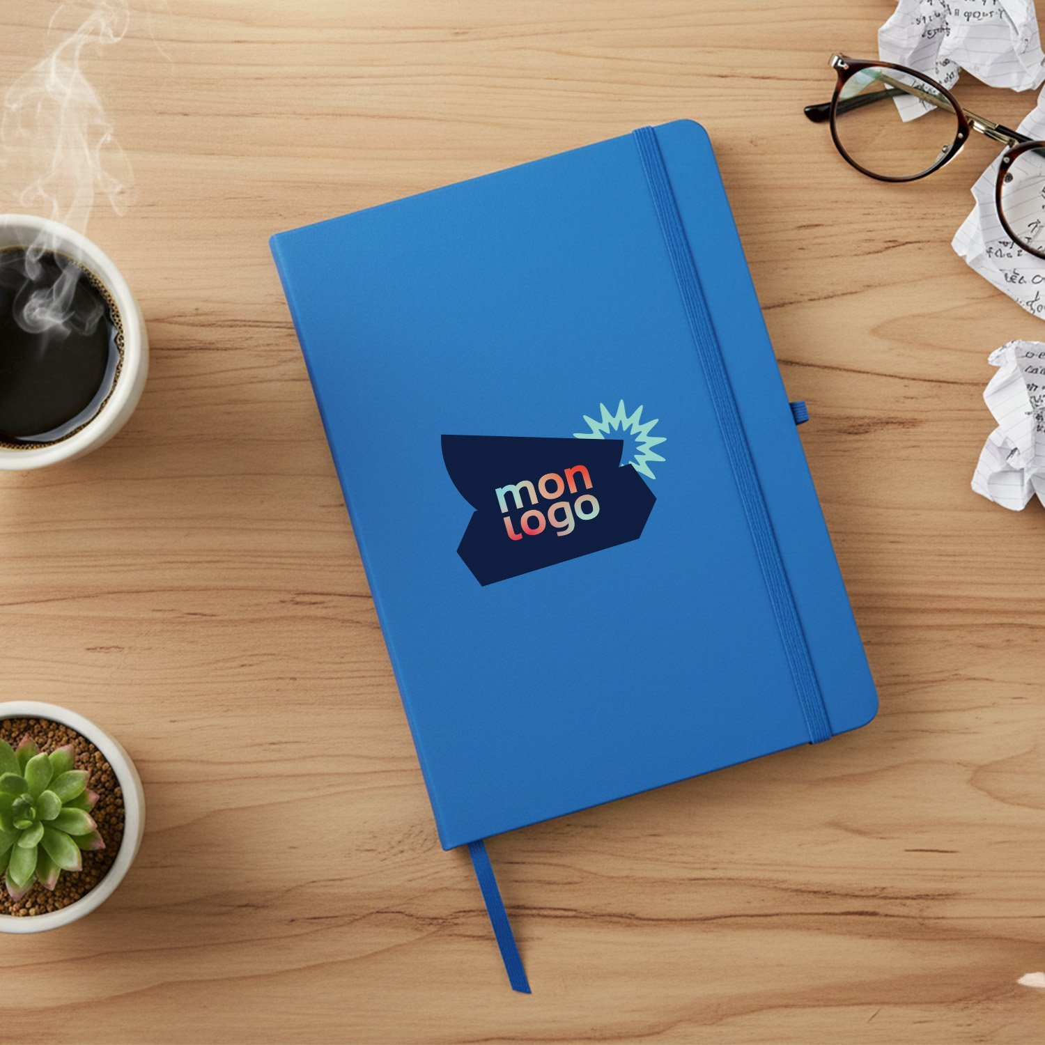 CARNET AVEC PORTE STYLO A5 PERSONNALISABLE 'TOMASO PLUS'