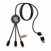 CABLE DE CHARGE 5EN1 SCX® PERSONNALISÉ LOGO LUMINEUX  'KIPA SMART'