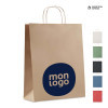 LOT 200 SACS PAPIER KRAFT ANSES TORSADEES 'HONDURO' 32X12X40 CM  EXPÉDITION RAPIDE 5 JOURS